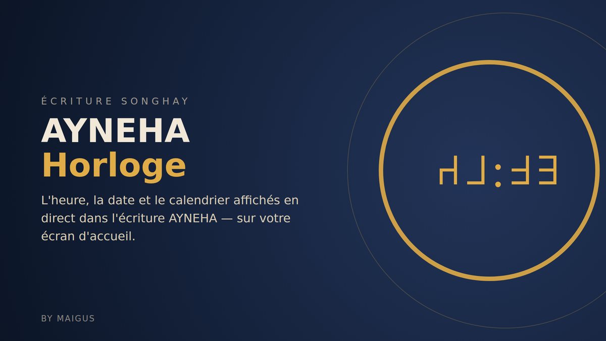 Couverture de l'application AYNEHA Horloge